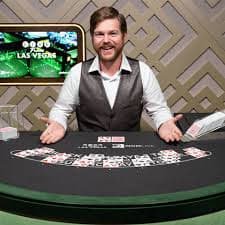 Meja blackjack dealer langsung di studio suhubola